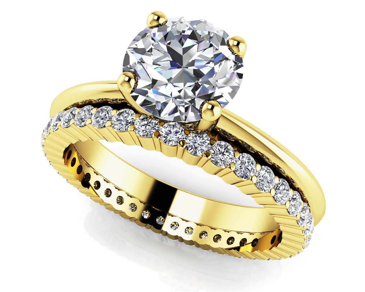 Eternal Light Round Solitaire Lab-Grown Diamond Bridal Set with 1.77 ct. (1.25 ct. center diamond) - Image 2