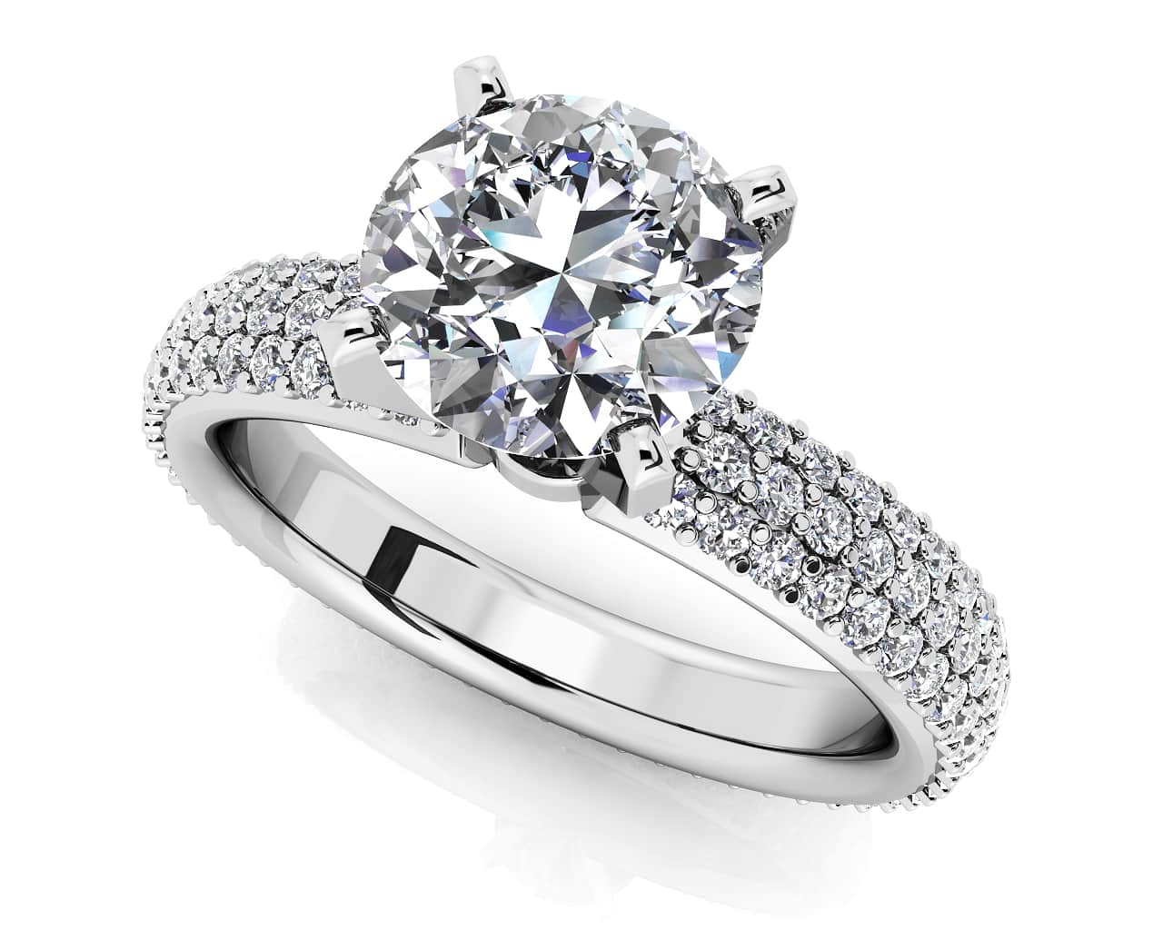 Eternally Yours Four Prong Diamond Engagement Ring with 1.54 ct. (0.50 ct. center diamond)