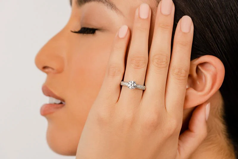 Eternally Yours Four Prong Lab-Grown Diamond Engagement Ring with 1.54 ct. (0.50 ct. center diamond) - Image 4