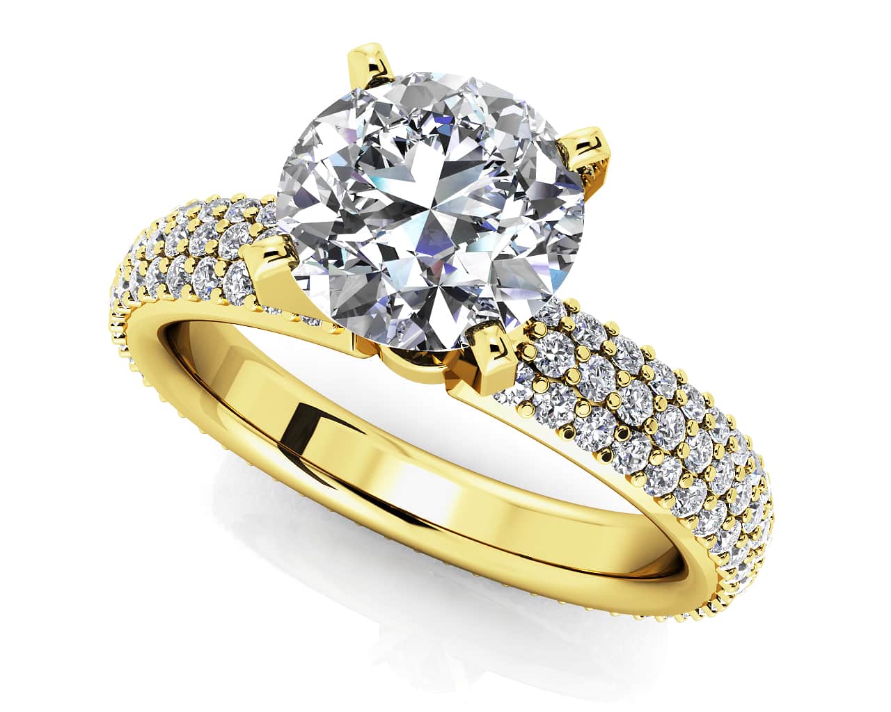 Eternally Yours Four Prong Lab-Grown Diamond Engagement Ring with 1.79 ct. (0.75 ct. center diamond) - Image 2
