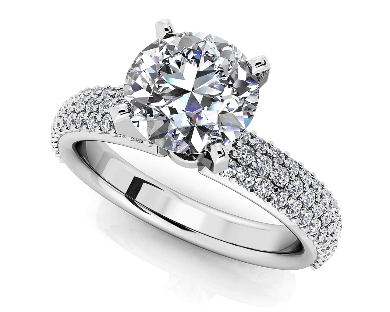 Ever After Four Prong Lab-Grown Diamond Engagement Ring with 1.92 ct. (1.50 ct. center diamond)