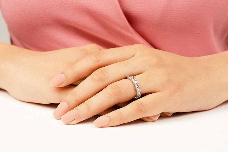 Everlasting Love Four Prong Diamond Eternity Diamond Ring with 1.50 ct.(finished) 2.5mm - Image 4