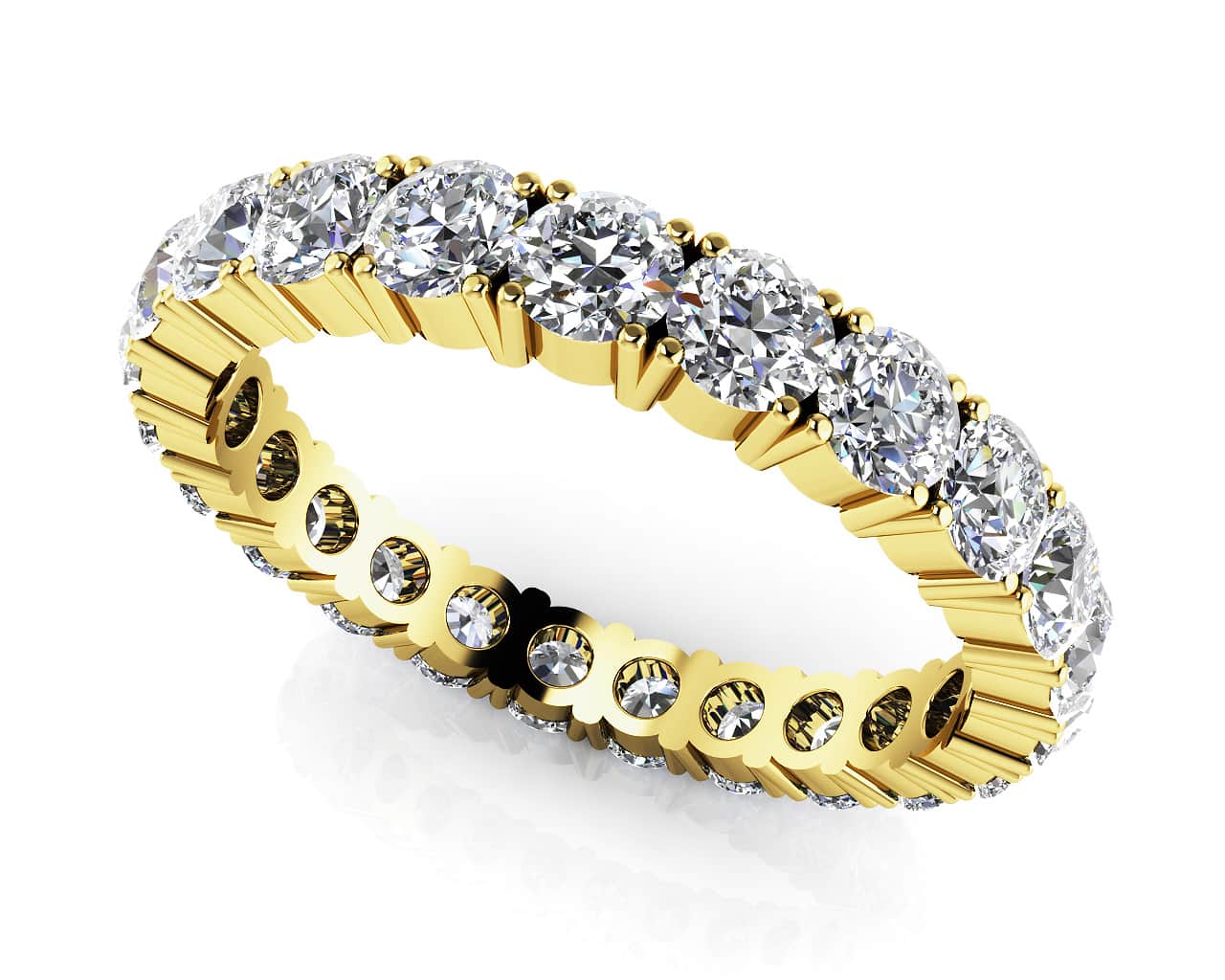 Everlasting Love Four Prong Diamond Eternity Lab-Grown Diamond Ring with 1.50 ct.(finished) 2.5mm - Image 2