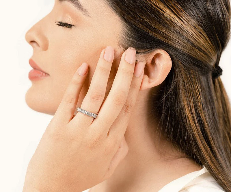 Everlasting Love Four Prong Diamond Eternity Lab-Grown Diamond Ring with 4.00 ct.(finished) 4mm - Image 3