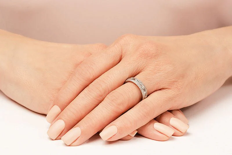 Everlasting Romance Lab-Grown Diamond Anniversary Ring with 0.88 ct.(finished) 4x1.5mm, 1.1mm - Image 5