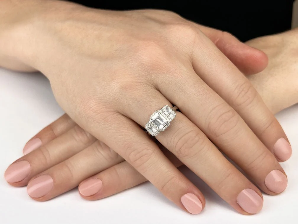 Expressive Love Three Stone Diamond Ring with 1.72 ct. (1.00 ct. center diamond) - Image 3
