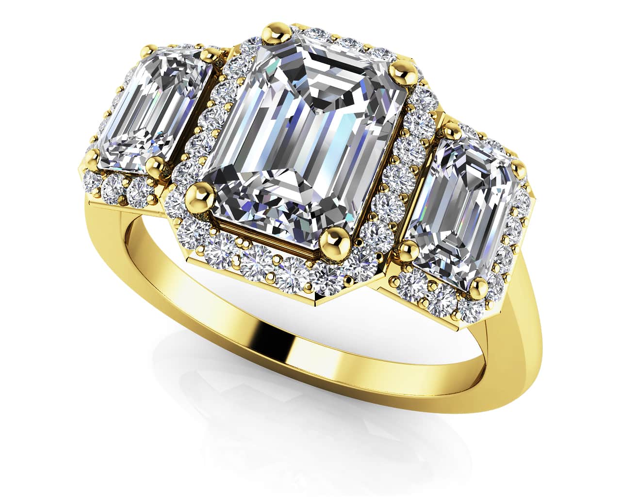 Expressive Love Three Stone Lab-Grown Diamond Ring with 1.72 ct. (1.00 ct. center diamond) - Image 2