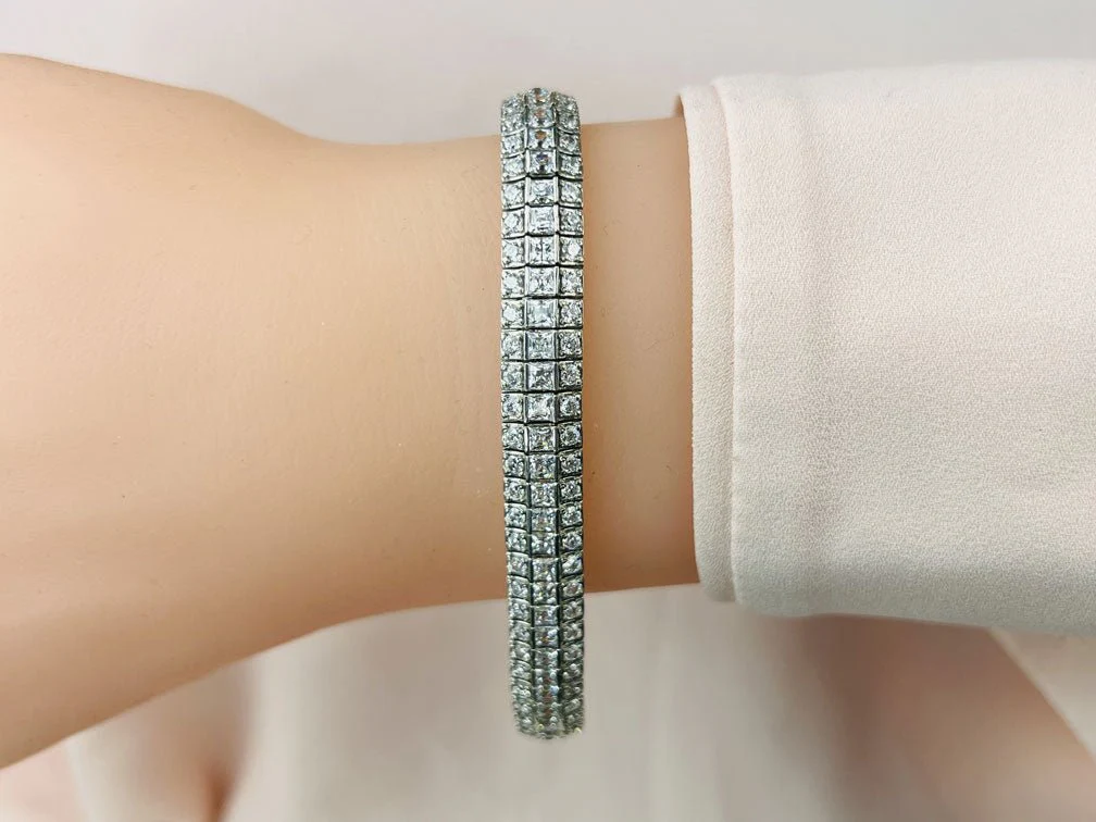 Exquisite Classic Lab-Grown Diamond Bracelet with 9.82 ct.(finished) 2.0mm, 2.5mm - Image 3