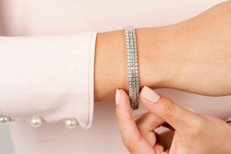 Exquisite Classic Lab-Grown Diamond Bracelet with 9.82 ct.(finished) 2.0mm, 2.5mm - Image 4