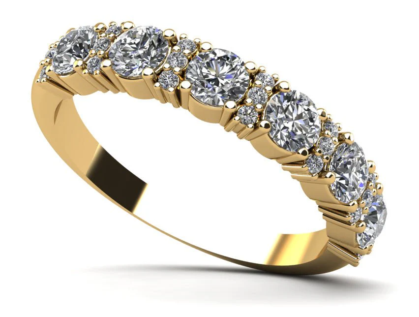 Exquisite Expression Lab-Grown Diamond Anniversary Ring with 1.65 ct.(finished) 1.1mm, 4mm - Image 2