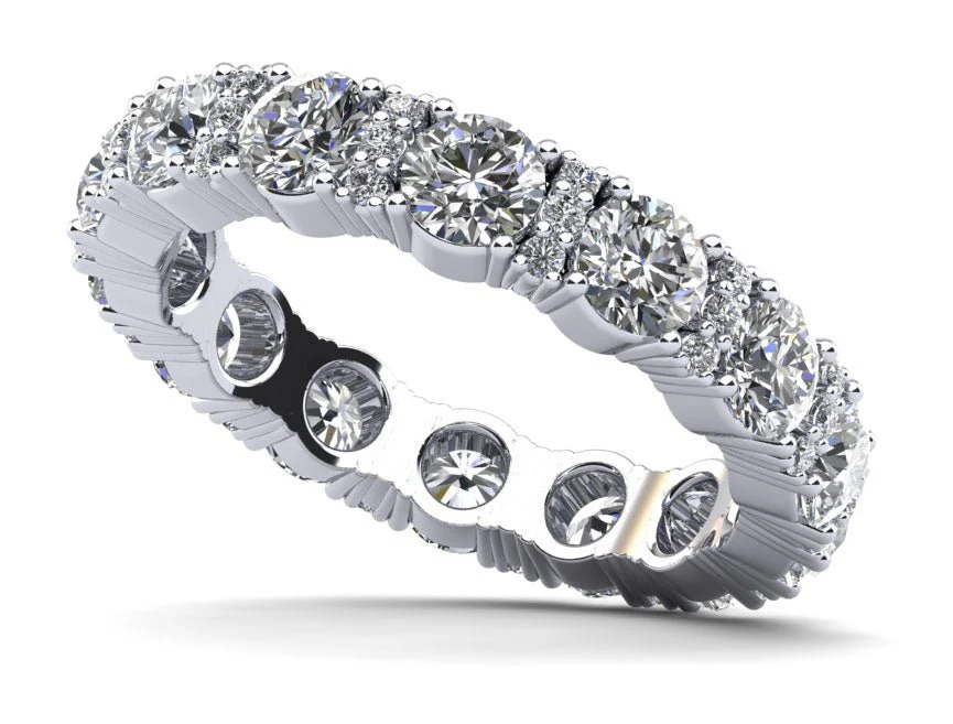Exquisite Expression Diamond Eternity Diamond Ring with 2.17 ct.(finished) 1mm, 3.3mm
