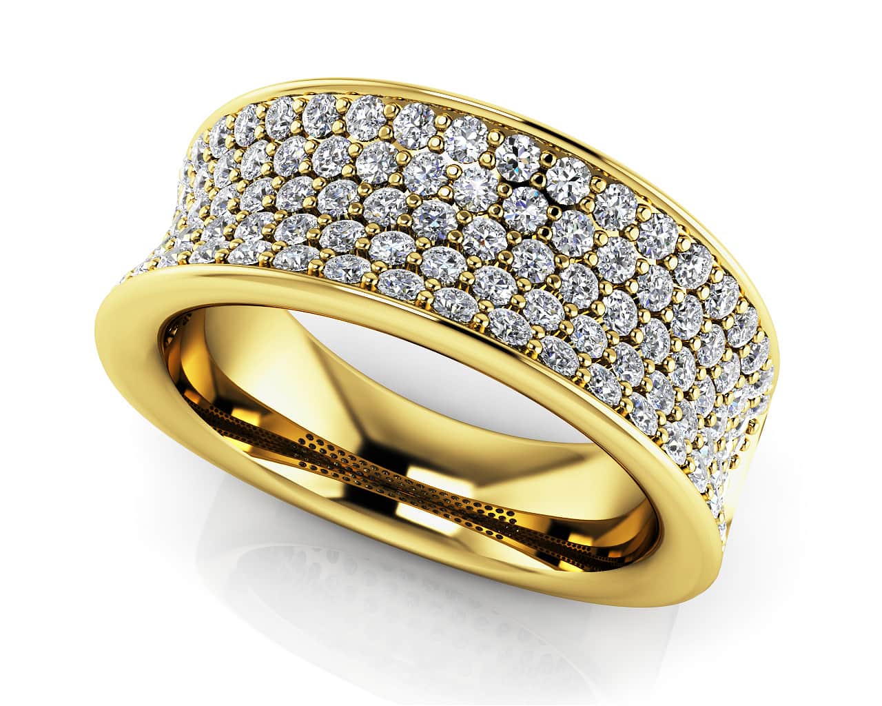 Exquisite Pave Anniversary Lab-Grown Diamond Ring with 1.09 ct.(finished) 1.3mm - Image 2