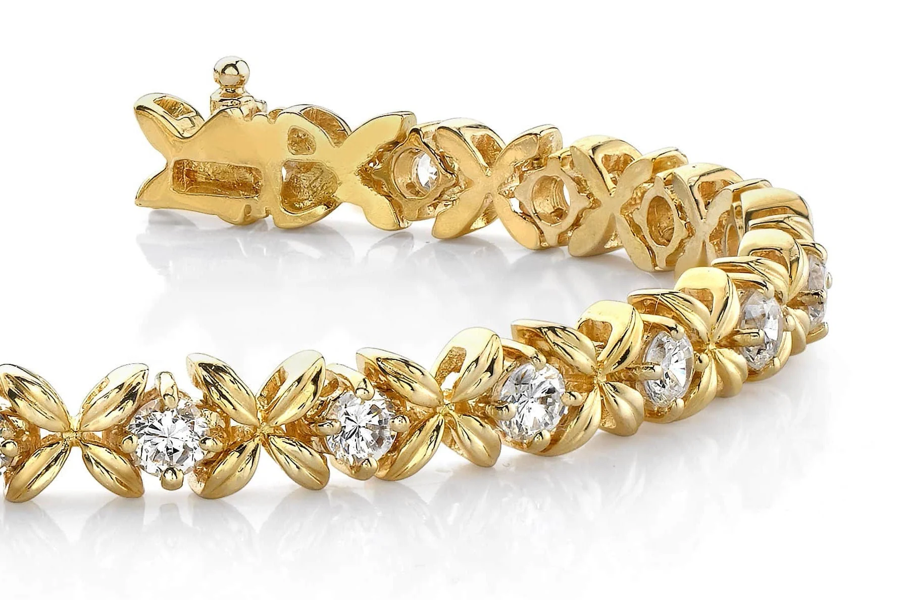 Faceted X Link Diamond Bracelet with 2.08 ct.(finished) 3.0mm - Image 2