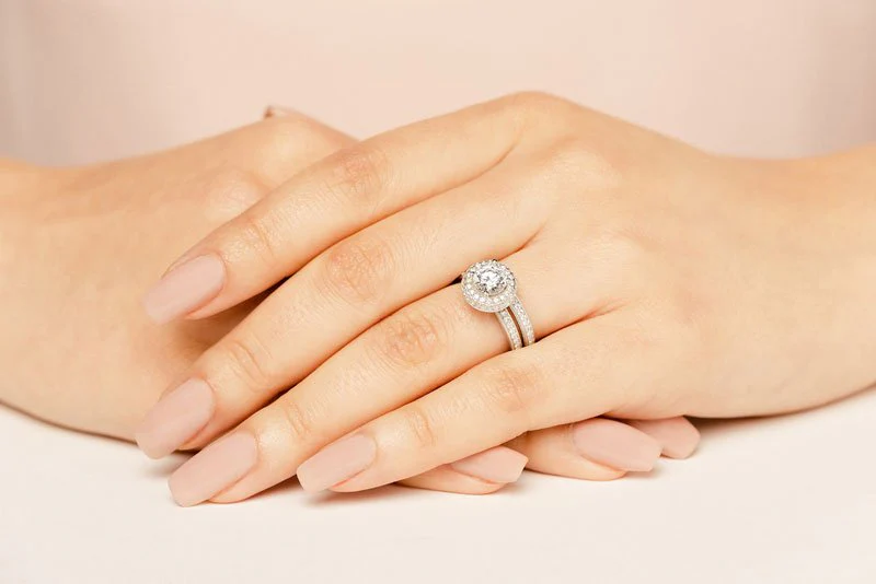 Fall In Love With Vintage Lab-Grown Diamond Bridal Set with 2.71 ct. (2.00 ct. center diamond) - Image 5
