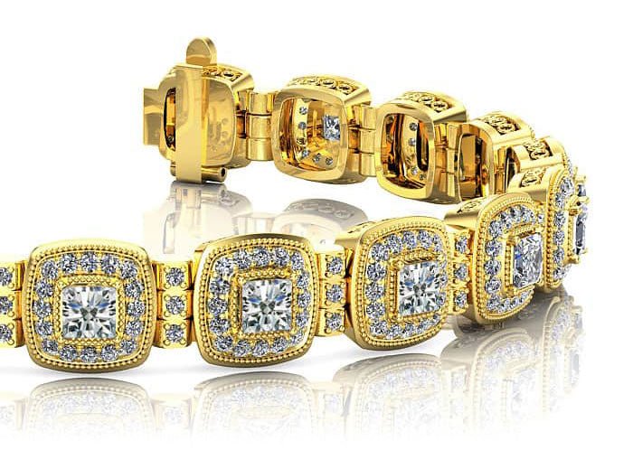 Fanciful Diamond Bracelet with 6.39 ct.(finished) 1.1mm, 3.4mm - Image 2