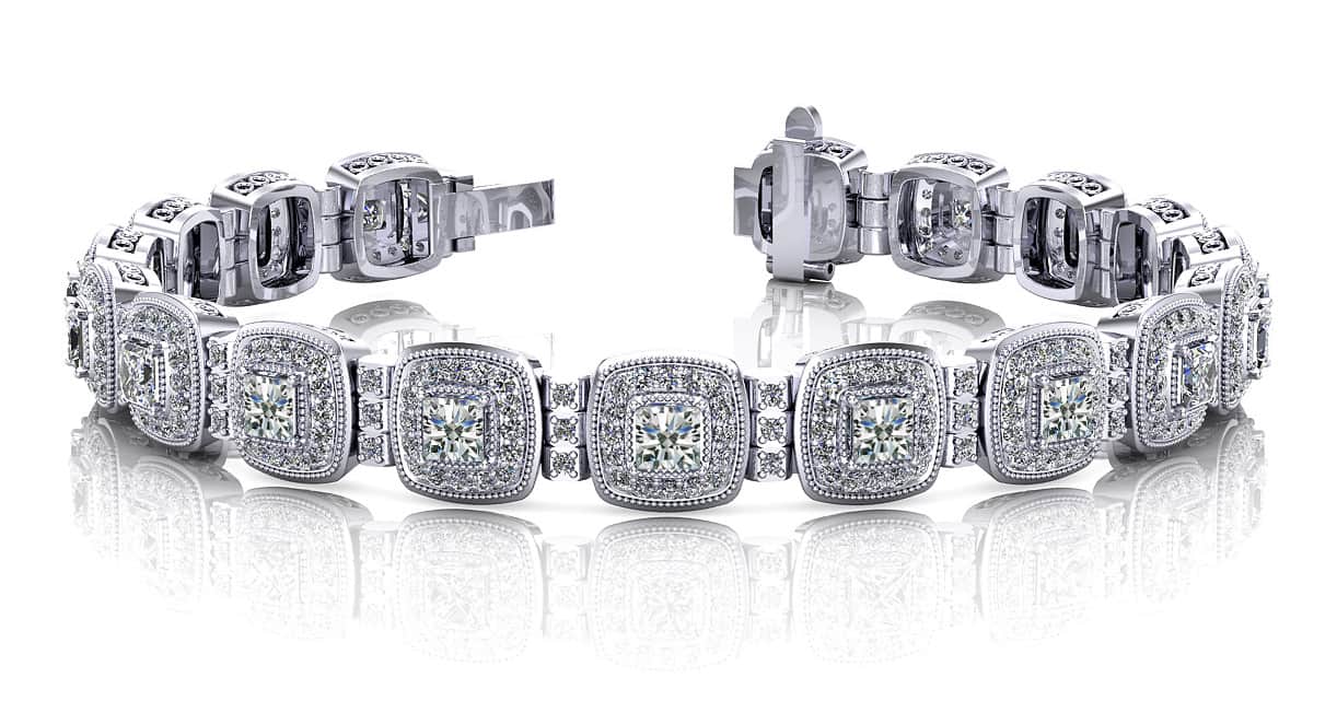 Fanciful Lab-Grown Diamond Bracelet with 6.39 ct.(finished) 1.1mm, 3.4mm - Image 5