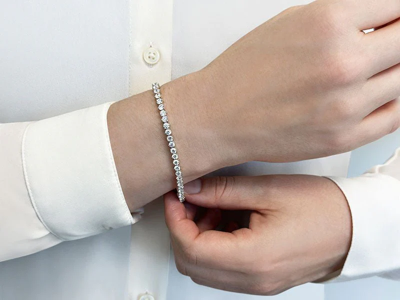 Fiery Flame Lab-Grown Diamond Tennis Bracelet with 5.15 ct.(finished) 3mm - Image 3