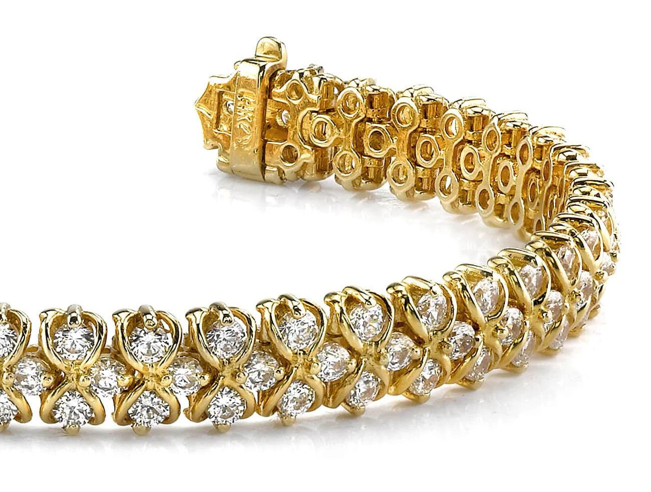 Figure Eight Diamond Link Diamond Bracelet with 4.97 ct.(finished) 2.1mm - Image 2