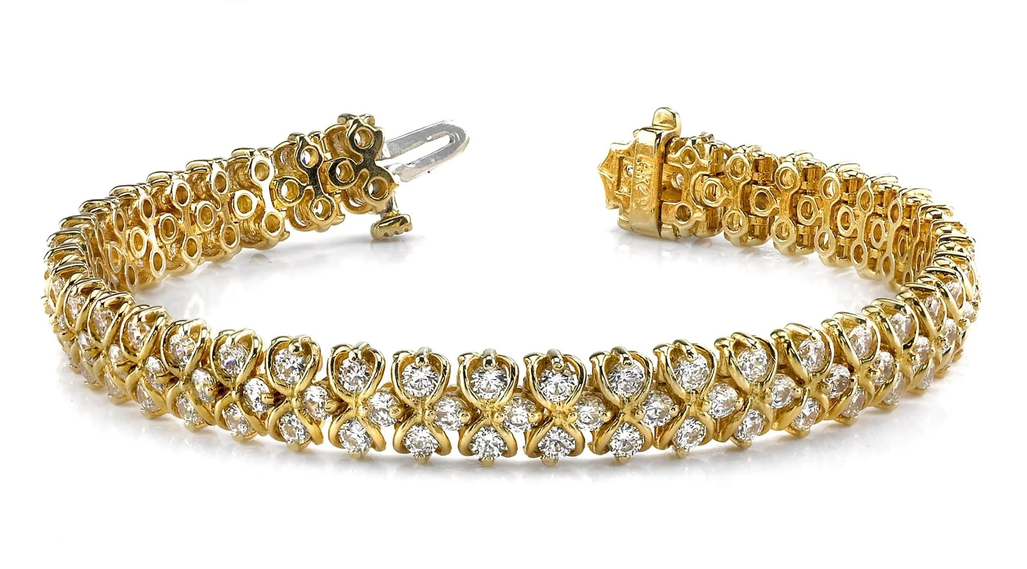 Figure Eight Diamond Link Diamond Bracelet with 7.08 ct.(finished) 2.5mm - Image 3