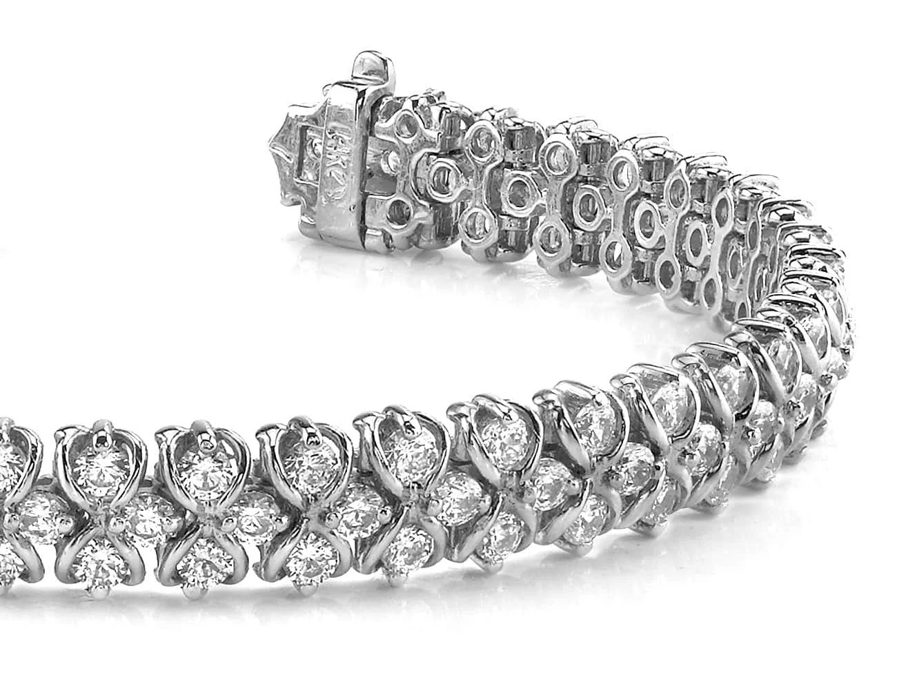 Figure Eight Diamond Link Bracelet Lab-Grown Diamond with 4.05 ct.(finished) 1.75mm