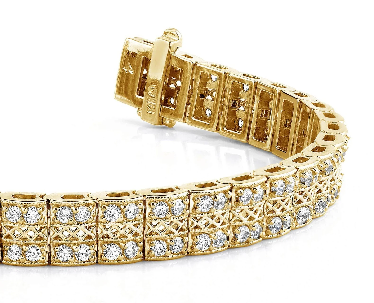 Filigree Diamond Bracelet with 1.98 ct.(finished) 1.2mm - Image 2