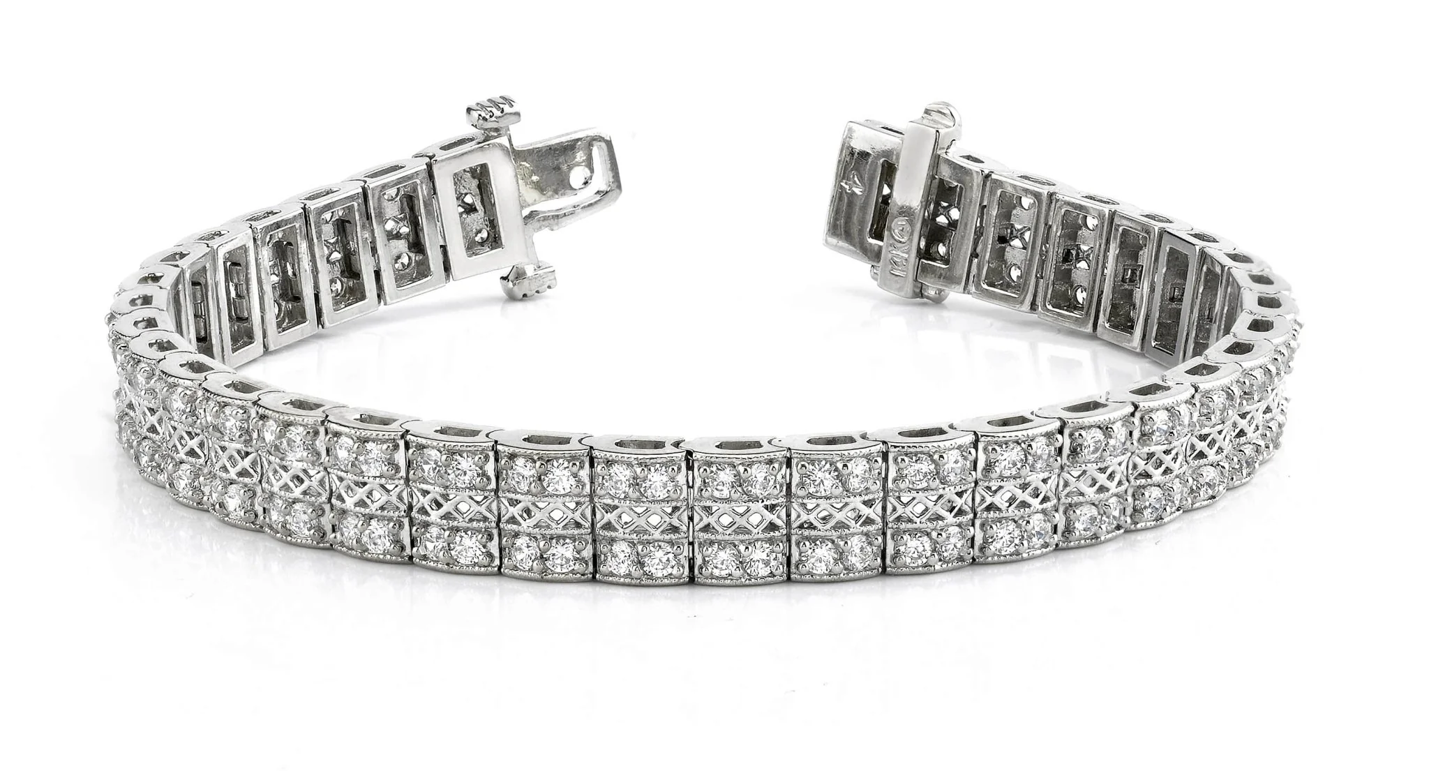 Filigree Diamond Bracelet with 1.98 ct.(finished) 1.2mm - Image 4