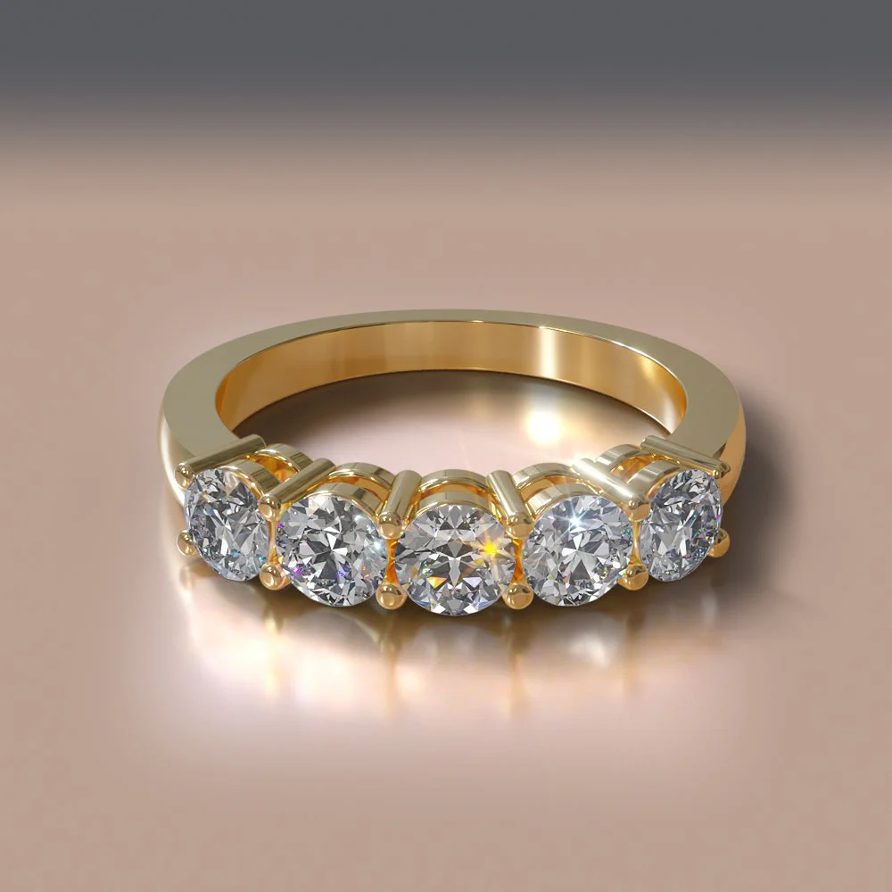 Five Across Diamond Band with 1.55 ct.(finished) 4.3mm - Image 6