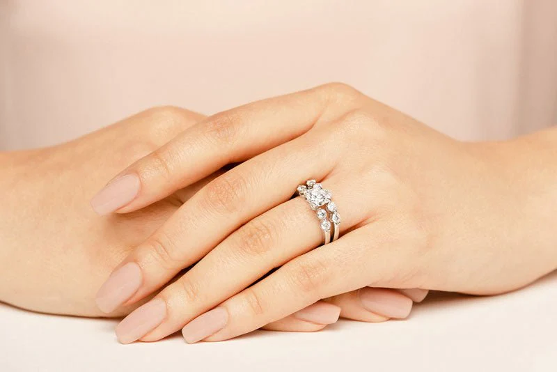 Five Across Lab-Grown Diamond Bridal Set with 1.74 ct. (0.75 ct. center diamond) - Image 5