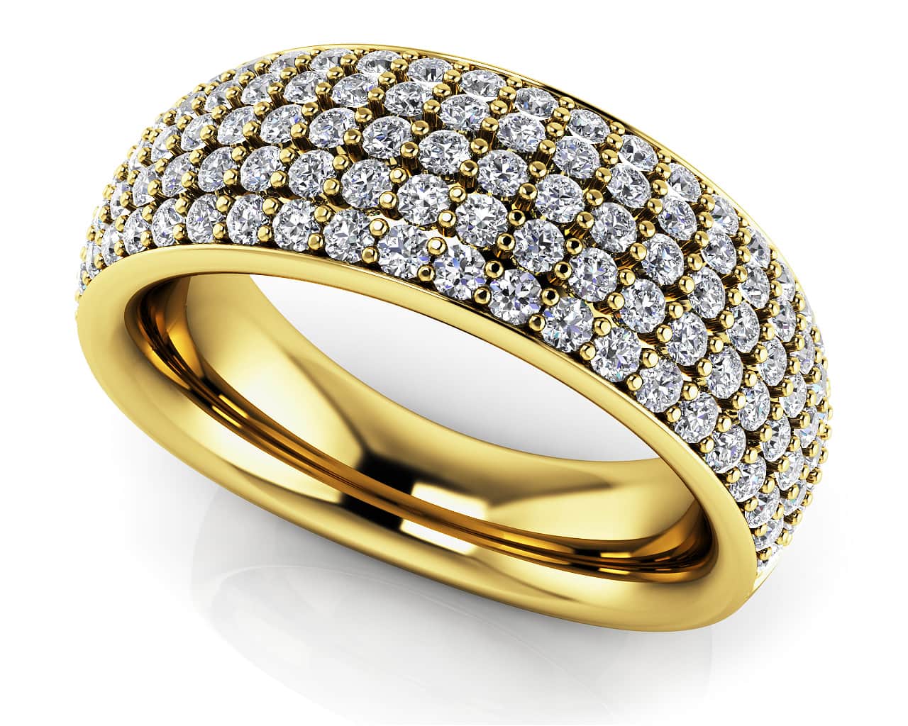 Five Row Prong Set Diamond Anniversary Band Diamond  with 0.92 ct.(finished) 1.2mm - Image 2
