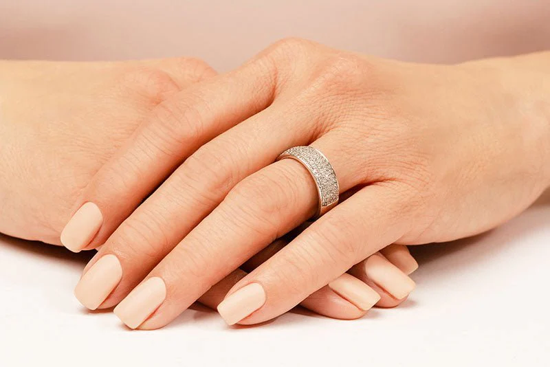 Five Row Prong Set Diamond Anniversary Band Lab-Grown Diamond  with 0.92 ct.(finished) 1.2mm - Image 3