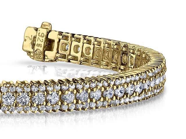 Flashy Prong Set Diamond Bracelet with 4.49 ct.(finished) 1.1mm, 2.1mm - Image 2