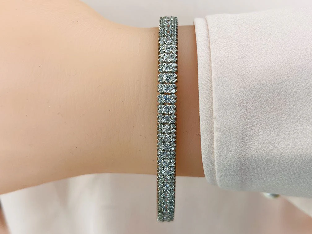 Flashy Prong Set Lab-Grown Diamond Bracelet with 6.82 ct.(finished) 1.3mm, 2.6mm - Image 3