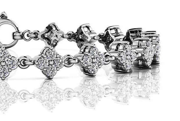 Fleur Link Diamond Bracelet with 1.85 ct.(finished) 1.75mm