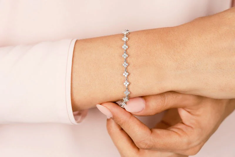 Fleur Link Diamond Bracelet with 1.85 ct.(finished) 1.75mm - Image 3