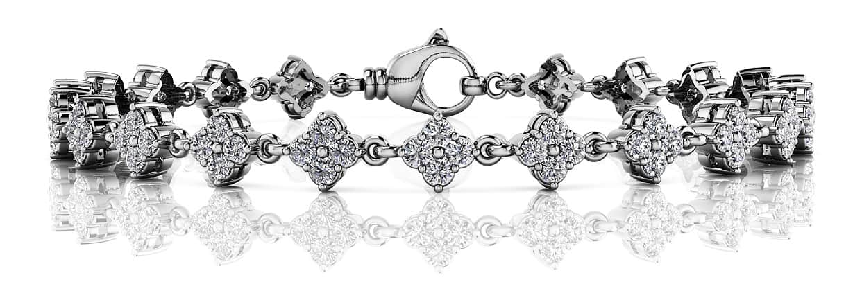 Fleur Link Diamond Bracelet with 1.85 ct.(finished) 1.75mm - Image 4