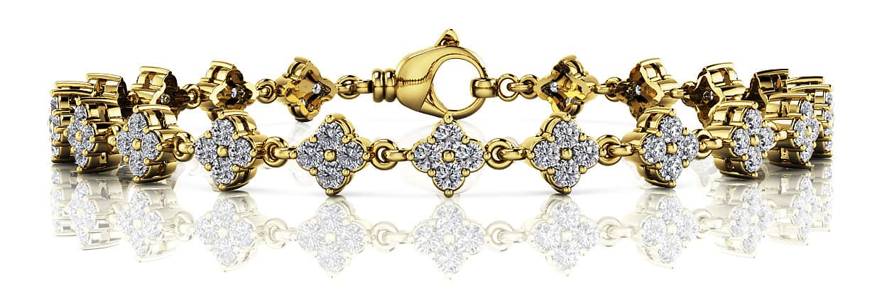 Fleur Link Diamond Bracelet with 1.85 ct.(finished) 1.75mm - Image 5