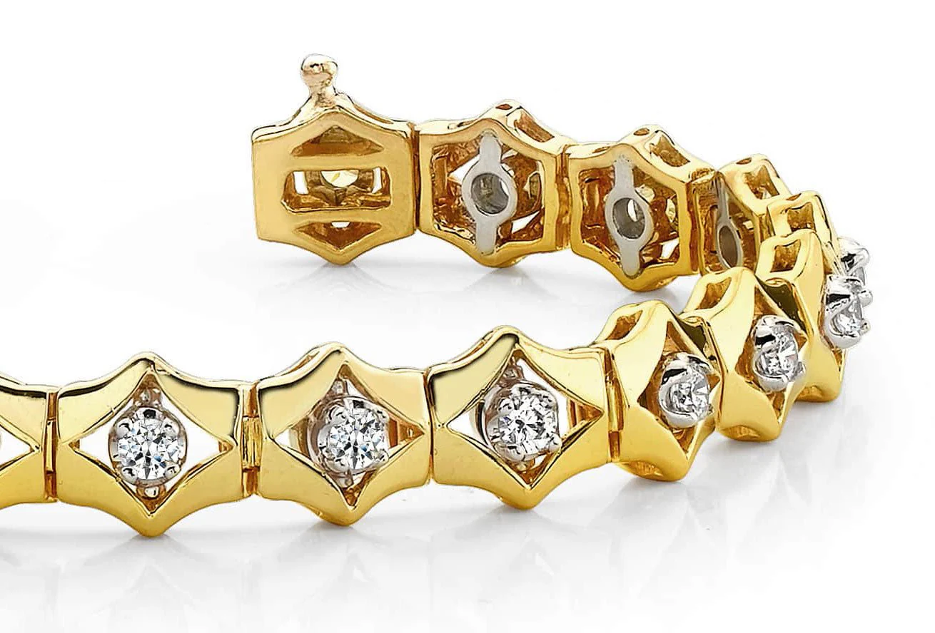 Floating Diamond Box Diamond Bracelet with 1.05 ct.(finished) 2.2mm - Image 2