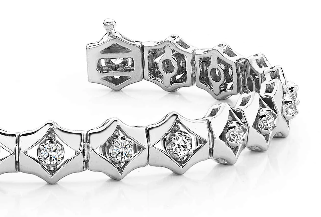 Floating Diamond Box Diamond Bracelet with 2.47 ct.(finished) 3.25mm
