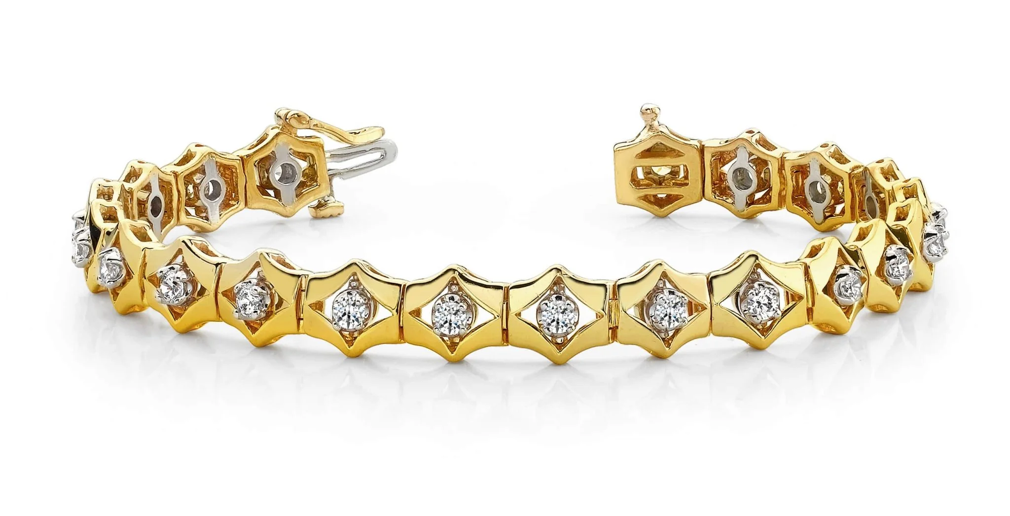 Floating Diamond Box Diamond Bracelet with 2.47 ct.(finished) 3.25mm - Image 3