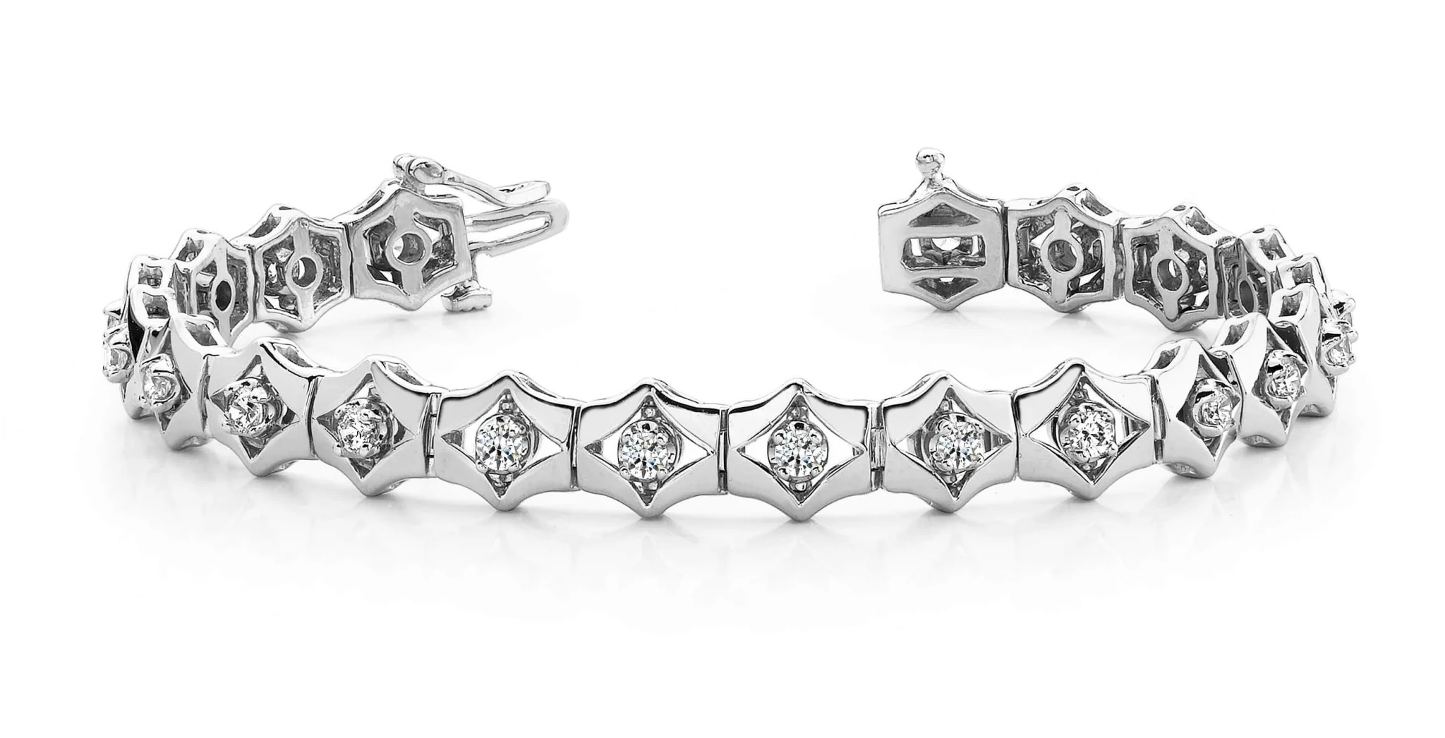 Floating Diamond Box Diamond Bracelet with 2.47 ct.(finished) 3.25mm - Image 4