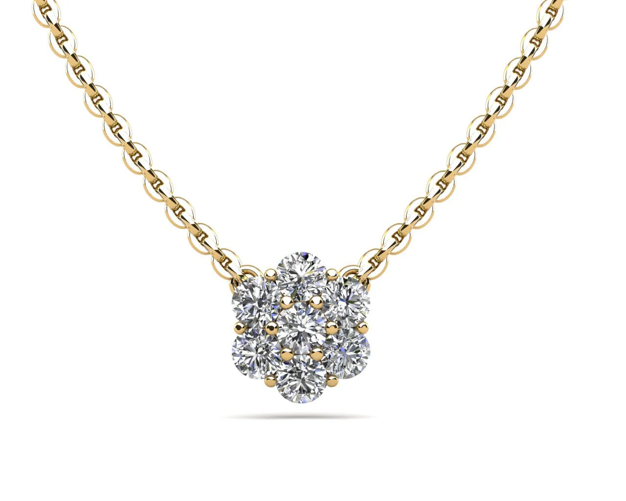 Flower Burst Diamond Pendant with 0.23 ct.(finished) 2mm - Image 2