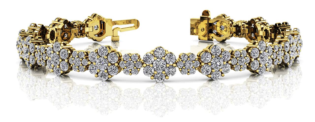 Flower Cluster Lab-Grown Diamond Bracelet with 5.78 ct.(finished) - Image 5