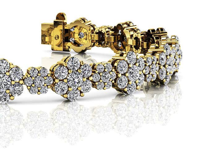 Flower Cluster Lab-Grown Diamond Bracelet with 8.46 ct.(finished) - Image 2