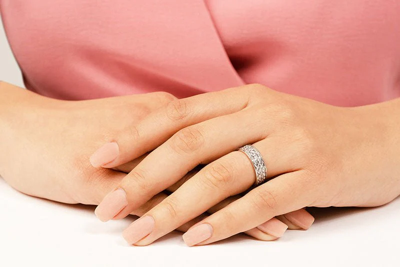 Forever Channel Set Double Row Eternity Diamond Ring with 2.50 ct.(finished) 2.4mm - Image 3