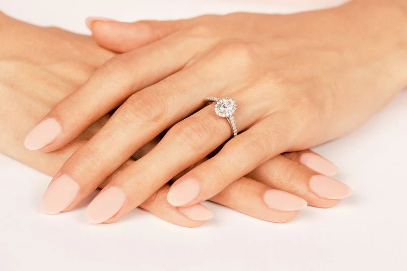 Forever Love Oval Diamond And Halo Ring Diamond with 2.13 ct. (1.60 ct. center diamond) - Image 5