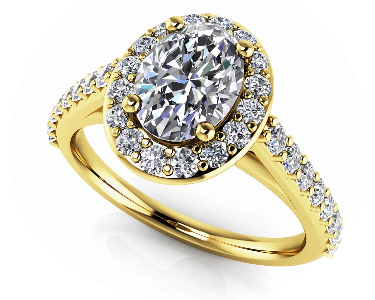 Forever Love Oval Diamond And Halo Ring Lab-Grown Diamond with 1.54 ct. (1.00 ct. center diamond) - Image 2