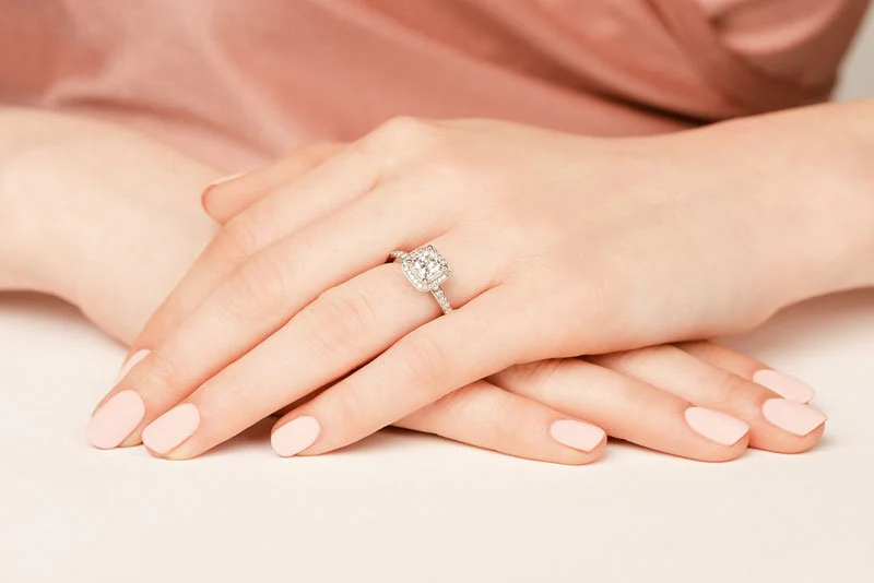 Forever Love Princess Cut Halo Diamond Engagement Ring with 1.35 ct. (1.00 ct. center diamond) - Image 5