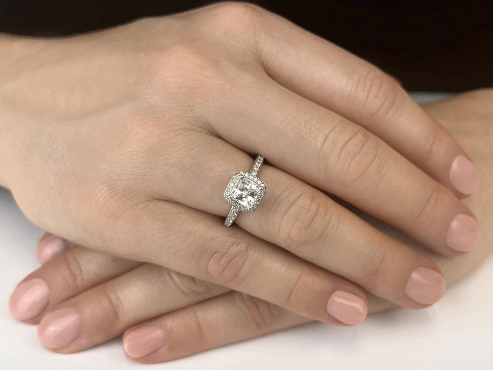 Forever Love Princess Cut Halo Lab-Grown Diamond Engagement Ring with 2.38 ct. (2.00 ct. center diamond) - Image 3