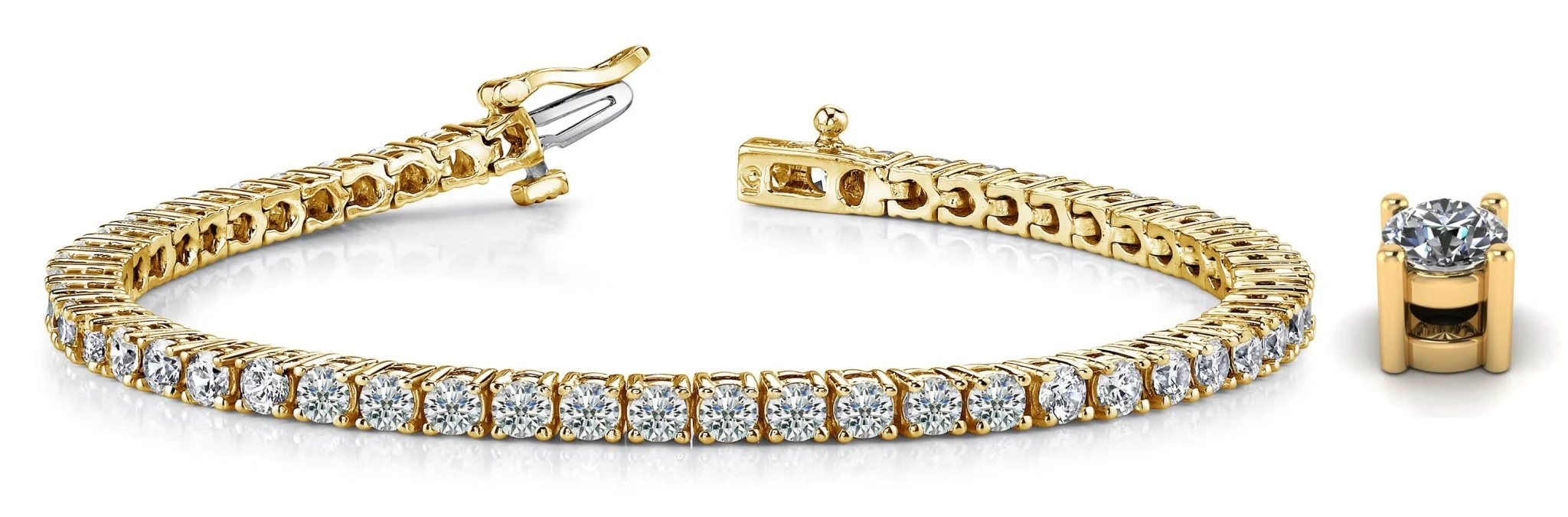 Four Prong Classic Lab-Grown Diamond Tennis Bracelet with 20.80 ct.(finished) 5.5mm - Image 6