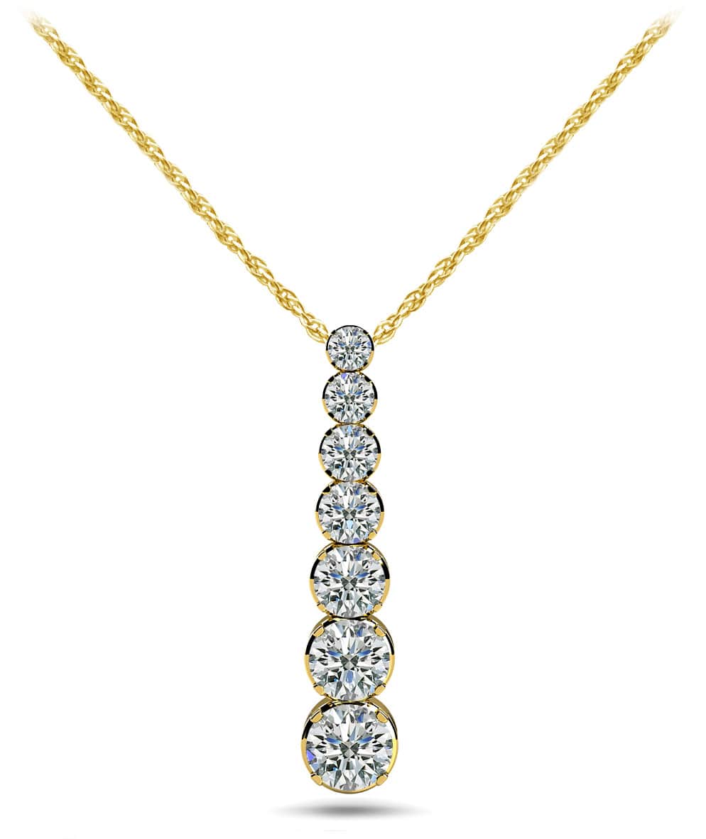 Four Prong Graduated Diamond Drop Pendant with 0.51 ct.(finished) - Image 2